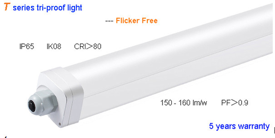 IP65 Triproof LED Linear Batten Light 150cm 60W 150lm/W