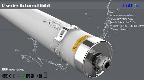 IP69K 4ft 60w Outdoor IP66 Triproof LED Tube Light Pool Lights T8 1.2m Waterproof